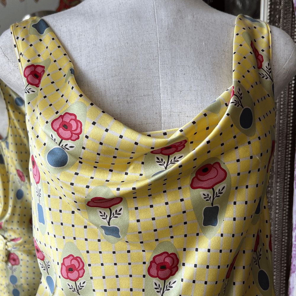 Image of JOHN GALLIANO YELLOW ROSE DRESS