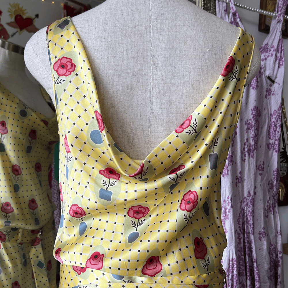 Image of JOHN GALLIANO YELLOW ROSE DRESS