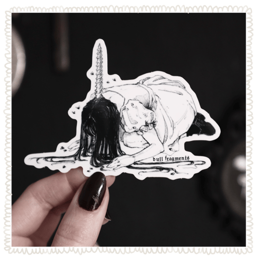 unicorn girl - vinyl sticker