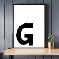 Image 2 of Bold Offset Personalised Initial Print