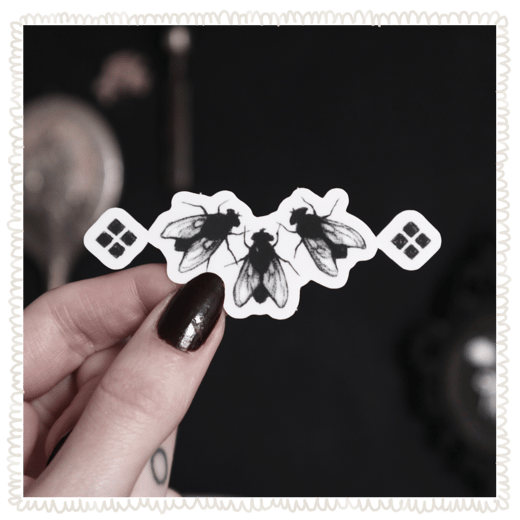 fly ornament - transparent sticker