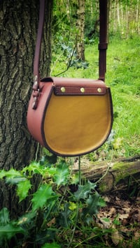 Image 3 of Chocolate Mint Leather Saddlebag