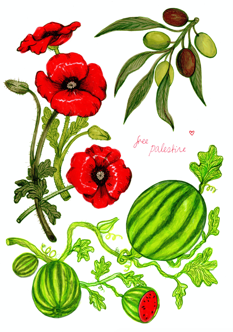 Prints for Palestine fundraiser print