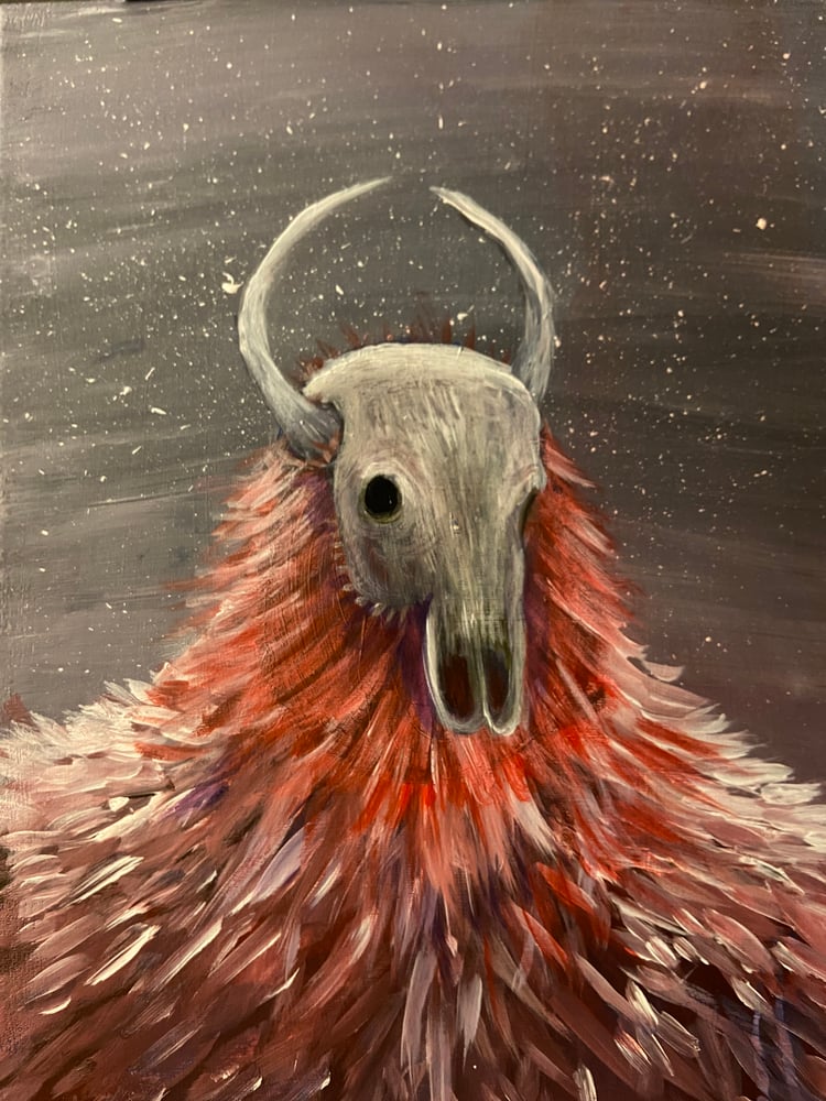 Image of from the ashes rose the vaches 12x16 original painting