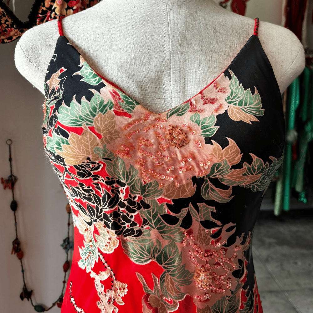 Image of SUE WONG SILK DRESS