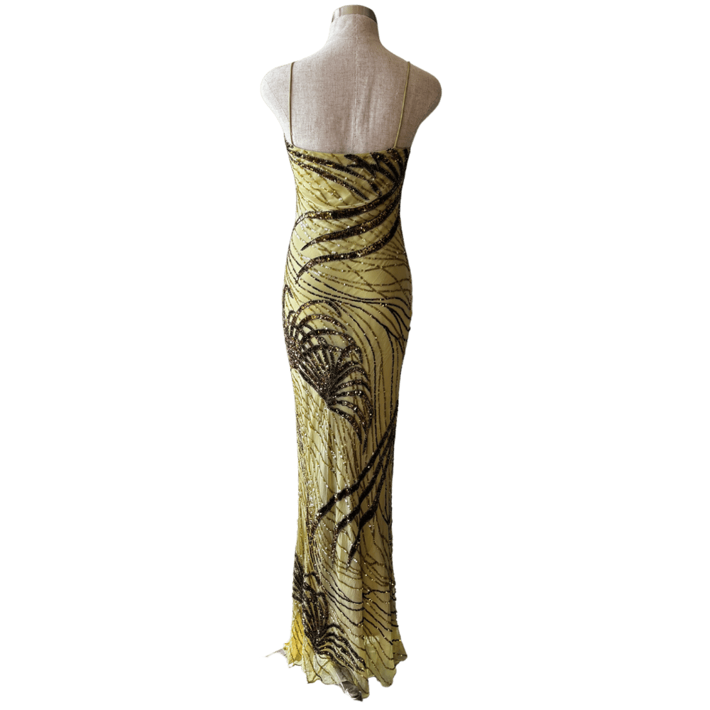 Image of CACHÉ VINTAGE BEADED MAXI GOWN