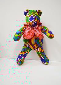 Image 2 of Kente Christmas Teddy Bear