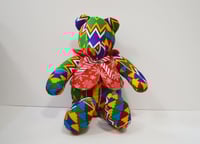 Image 1 of Kente Christmas Teddy Bear