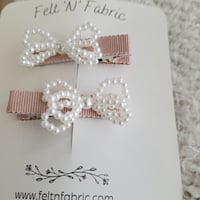 Image 2 of Pearl Bow Clip // Sweet Pea Collection