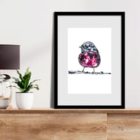 Image 2 of Pink Robin Print