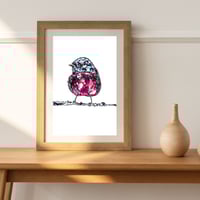 Image 5 of Pink Robin Print