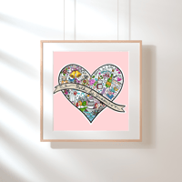 Image 4 of Custom Engagement or Anniversary Heart Artwork