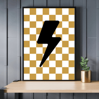 Image 4 of Lightening Checkerboard Print