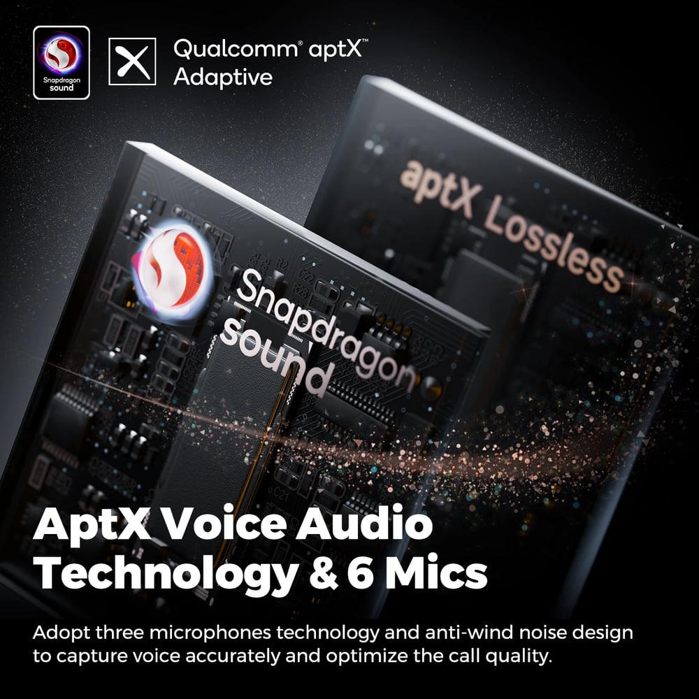 SoundPEATS Air4 Pro ANC Bluetooth 5.3 Wireless Earbuds with Lossless Sound & AptX Voice, Multipoint
