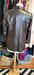 Image of Timeless and Chic Brown Genuine Leather Blazer Jacket by Denim & Co.