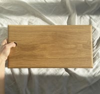 Image 3 of White oak serving board with brass detail