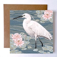 Image 1 of LITTLE EGRET GREETING CARD