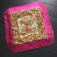Image 7 of Pink Fringe Virgin Cushion Cover