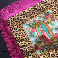 Image 10 of Pink Fringe Virgin Cushion Cover