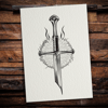 The shard of Narsil A4 art print Lord of the Rings 