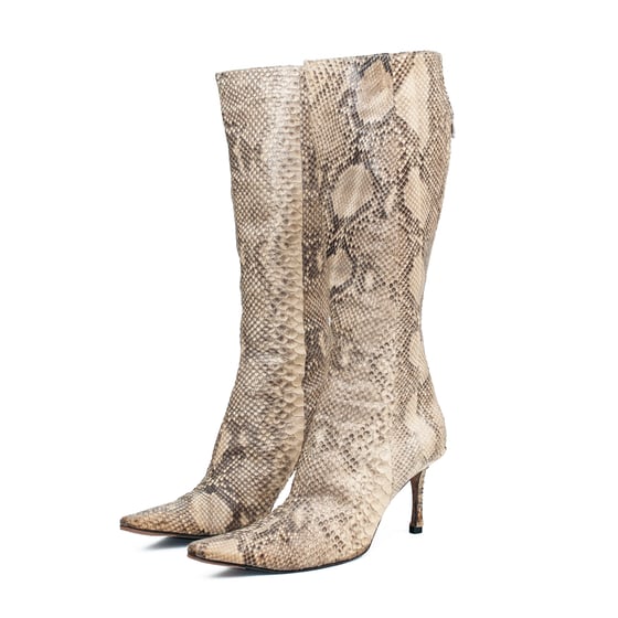 Image of Jimmy Choo Python Knee High Boots