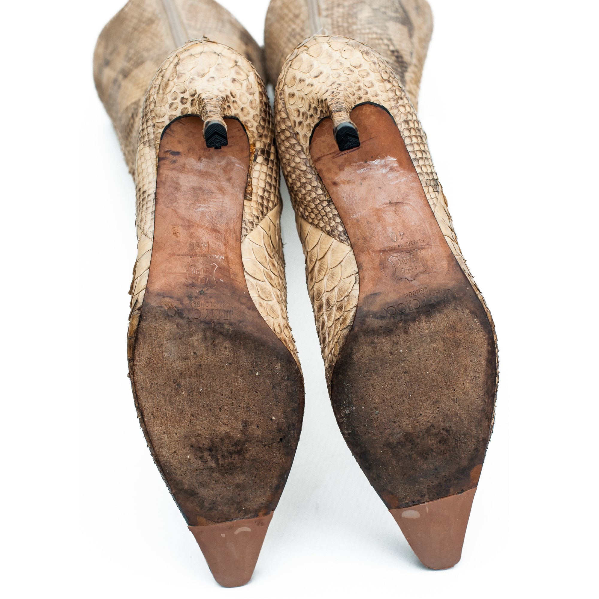 Image of Jimmy Choo Python Knee High Boots