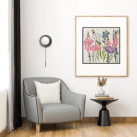 Image 4 of Cosmos garden- original artwork 