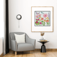 Image 4 of Dahlia garden- original artwork 