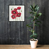 Image 3 of Pop of Poppies- original artwork 