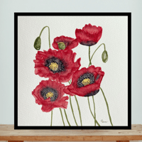 Image 8 of Pop of Poppies- original artwork 