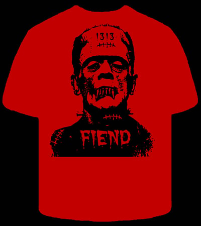 Image of preorder FIEND - RED Mens shirt - Xlg left 