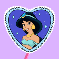 Jasmine Glossy Vinyl Sticker