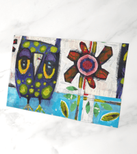 Image 1 of Periwinkle the Owl Tea Towel