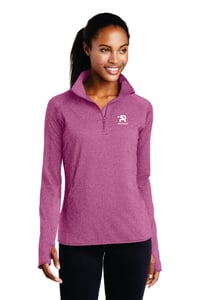 Image 3 of Ladies Embroidered Stretch Wick Quarter Zip - 4 color options