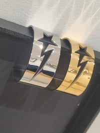 Image 5 of Lightning Bolt/Star Heavyweight Steel Bracelet