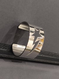 Image 6 of Lightning Bolt/Star Heavyweight Steel Bracelet