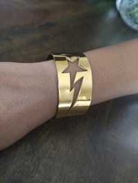 Image 8 of Lightning Bolt/Star Heavyweight Steel Bracelet