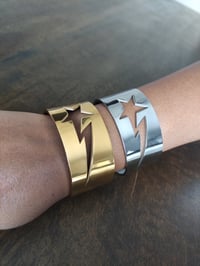 Image 9 of Lightning Bolt/Star Heavyweight Steel Bracelet