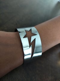 Image 16 of Lightning Bolt/Star Heavyweight Steel Bracelet