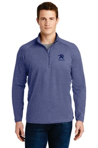 Image 4 of Men's Embroidered Stretch Wick Quarter zip - 4 color combinations