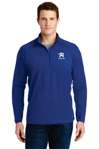 Image 1 of Men's Embroidered Stretch Wick Quarter zip - 4 color combinations