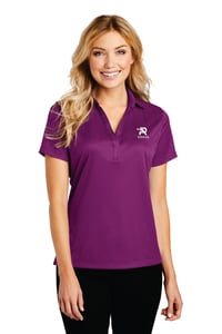 Image 1 of Ladies Embroidered Performance Jacquard Polo - 3 color options