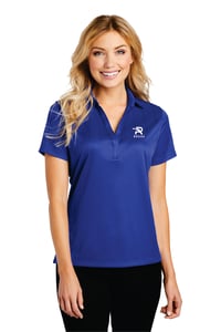 Image 2 of Ladies Embroidered Performance Jacquard Polo - 3 color options