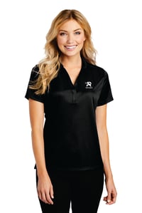 Image 3 of Ladies Embroidered Performance Jacquard Polo - 3 color options