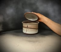 Image 4 of Toasty Brown Stoneware Canister from Bruen Pottery