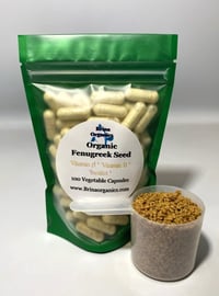 Image 1 of Organic Fenugreek Seed Vegetable Capsules, Vitamin A, Vitamin D, and Inositol