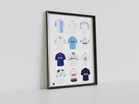 Tottenham Hotspur Classic Shirts, Pennodraws Art Print