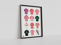 Stoke City Classic Shirts, Pennodraws Art Print