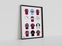 West Ham United Classic Shirts, Pennodraws Art Print