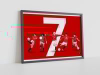 Manchester United Number 7s, Pennodraws Art Print